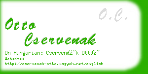 otto cservenak business card